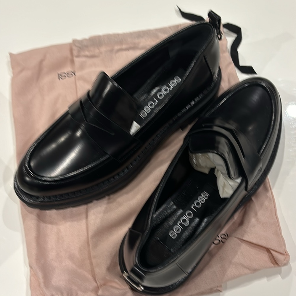 NWB Sergio Rossi Beautiful Loafers SIZE 40 - Picture 5 of 16